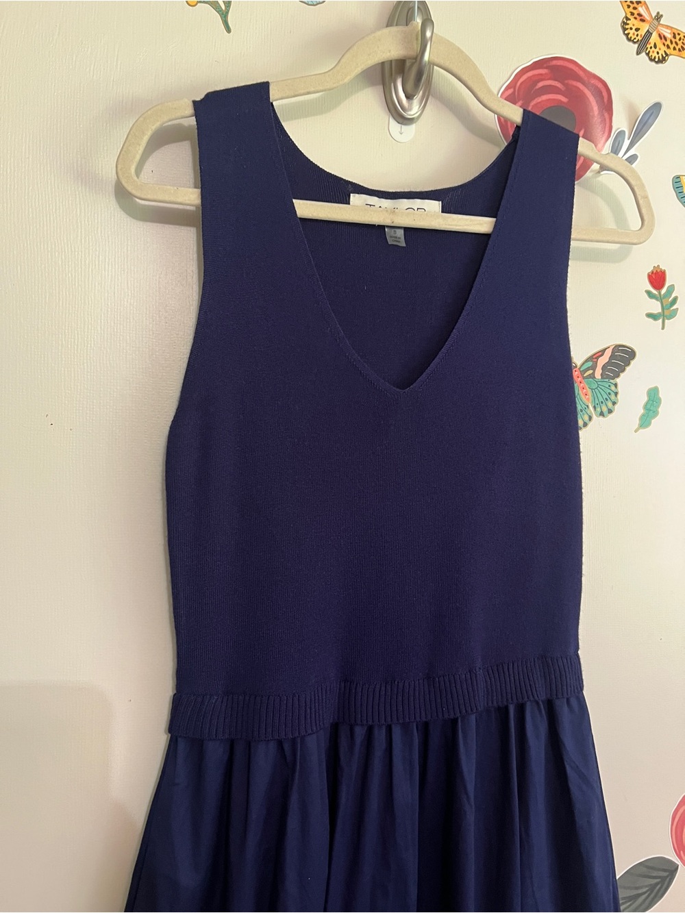 Taylor Navy Sleeveless V-Neck Maxi Dress S - Picture 4 of 10